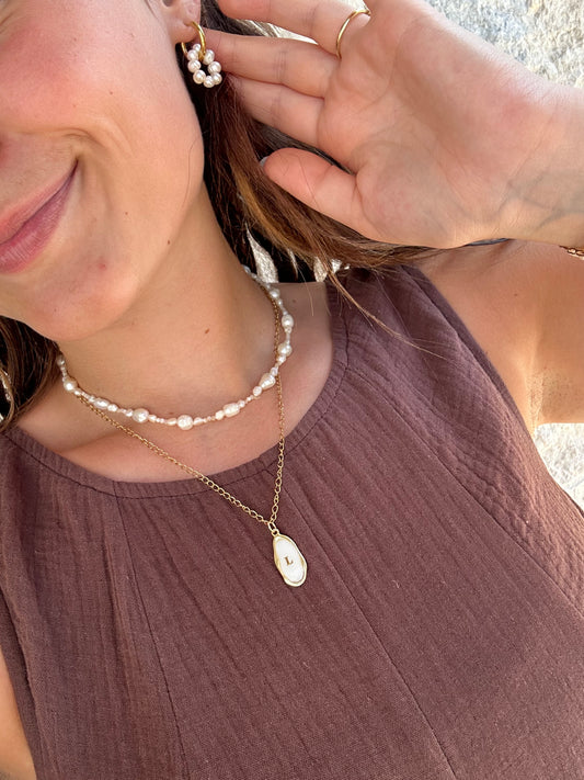 Buchstaben Anhänger wellig