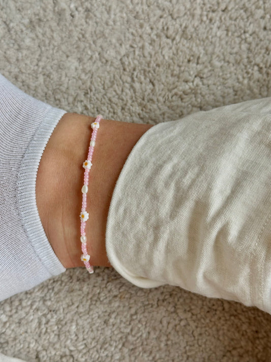 Fußkettchen Pink Daisy